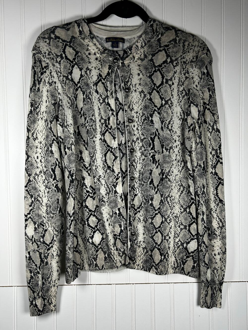 Brook Brothers 100% MERINO WOOLSnake Skin Pattern Women’s 2 peace Top Size S